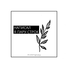 Написал я пару строк | Литература