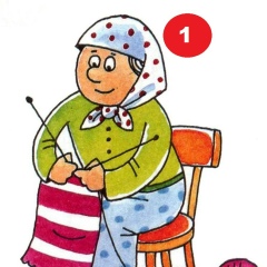 Бабушка вяжет